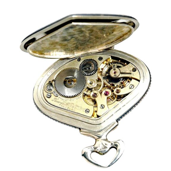 Swiss keyless silver triangle shaped pocket watch Circa 1905 Swiss keyless silver triangle shaped pocket watch Circa 1905