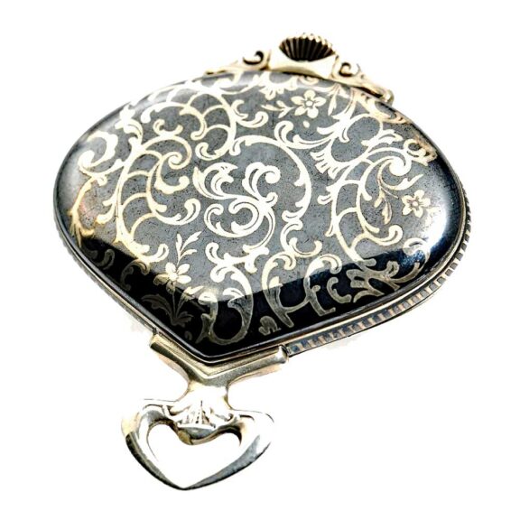 Swiss keyless silver triangle shaped pocket watch Circa 1905 Swiss keyless silver triangle shaped pocket watch Circa 1905