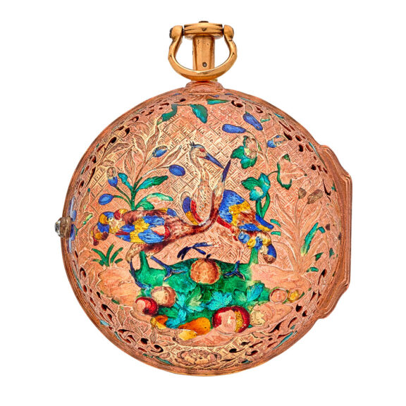Solid English gold and enamel quarter repeating watch Circa 1765 Solid English gold and enamel quarter repeating watch Circa 1765