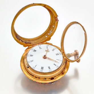 Solid English gold and enamel quarter repeating watch Circa 1765