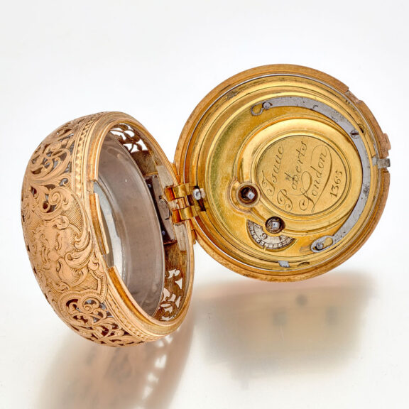 Solid English gold and enamel quarter repeating watch Circa 1765 Solid English gold and enamel quarter repeating watch Circa 1765