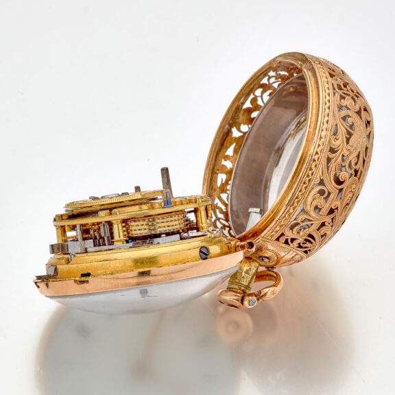 Solid English gold and enamel quarter repeating watch Circa 1765 Solid English gold and enamel quarter repeating watch Circa 1765