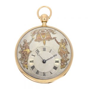 French gold repeating automaton with Jaquemarts Circa 1820