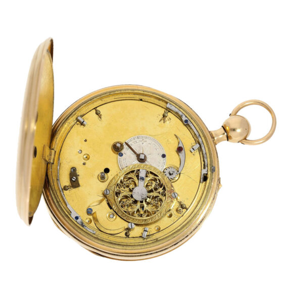 French gold repeating automaton with Jaquemarts Circa 1820 French gold repeating automaton with Jaquemarts Circa 1820
