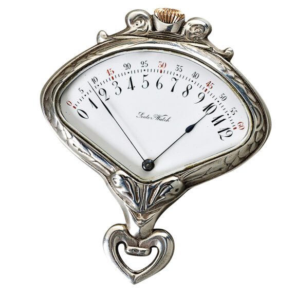 Swiss keyless silver triangle shaped pocket watch Circa 1910
