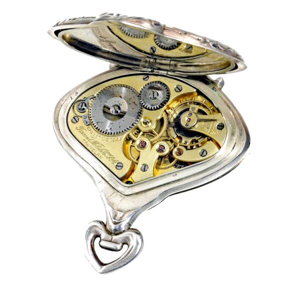 Swiss keyless silver triangle shaped pocket watch Circa 1910 Swiss keyless silver triangle shaped pocket watch Circa 1910