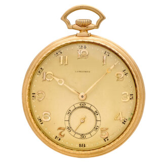 Swiss 14K gold open faced Art Deco dress watch Circa 1930