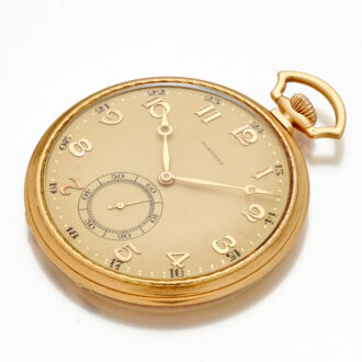 Swiss 14K gold open faced Art Deco dress watch Circa 1930