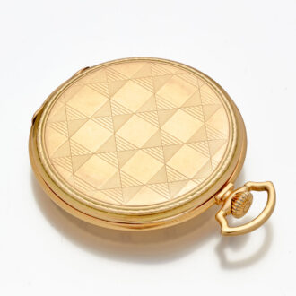 Swiss 14K gold open faced Art Deco dress watch Circa 1930