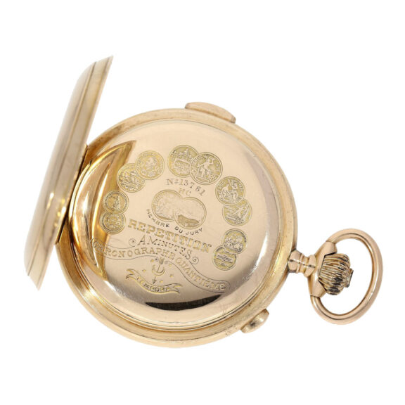 Swiss gold astronomical watch with 6 complications Circa 1900 Swiss gold astronomical watch with 6 complications Circa 1900