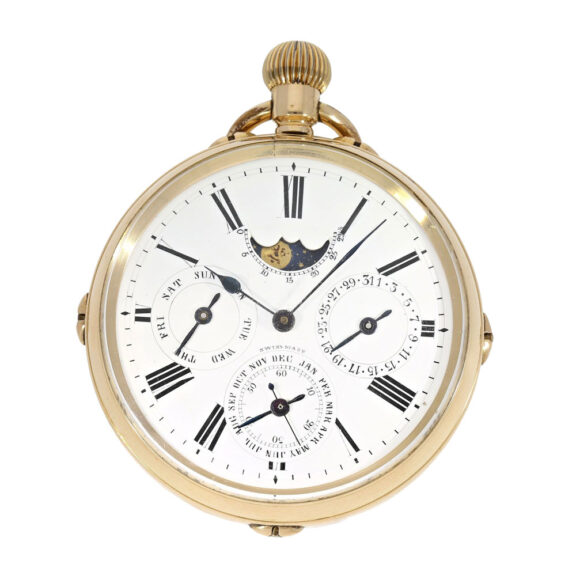 English gold double faced astronomical watch Circa 1890