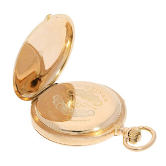 Swiss gold heavy Longines hunting cased repeater Circa 1900