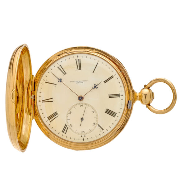 Solid English pocket watch with chronometer escapement Circa 1860 Solid English pocket watch with chronometer escapement Circa 1860