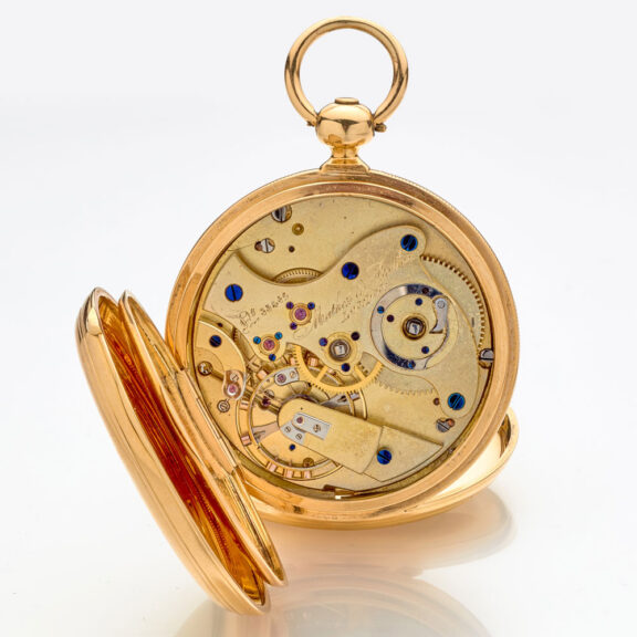 Solid English pocket watch with chronometer escapement Circa 1860 Solid English pocket watch with chronometer escapement Circa 1860
