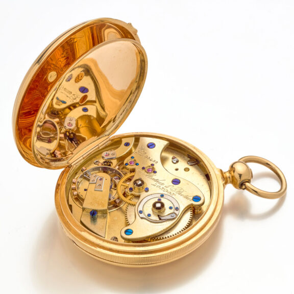 Solid English pocket watch with chronometer escapement Circa 1860 Solid English pocket watch with chronometer escapement Circa 1860