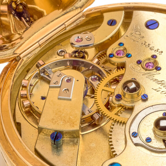 Solid English pocket watch with chronometer escapement Circa 1860 Solid English pocket watch with chronometer escapement Circa 1860