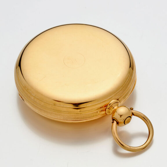 Solid English pocket watch with chronometer escapement Circa 1860 Solid English pocket watch with chronometer escapement Circa 1860