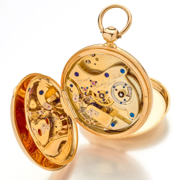 Solid English pocket watch with chronometer escapement Circa 1860 Solid English pocket watch with chronometer escapement Circa 1860