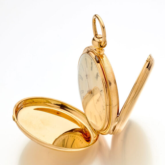 Solid English pocket watch with chronometer escapement Circa 1860 Solid English pocket watch with chronometer escapement Circa 1860