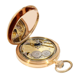 Swiss pink gold hunting cased minute repeater Circa 1895 Swiss pink gold hunting cased minute repeater Circa 1895