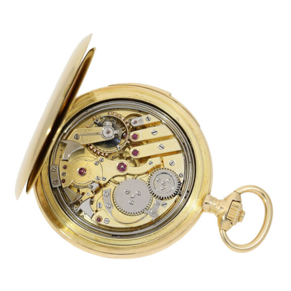 Swiss gold hunting cased 'carillon' minute repeater Circa 1910 Swiss gold hunting cased 'carillon' minute repeater Circa 1910