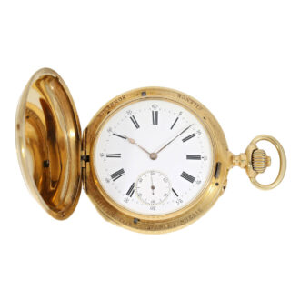 Swiss 18k gold watch with Grande & Petit Sonnerie Circa 1875