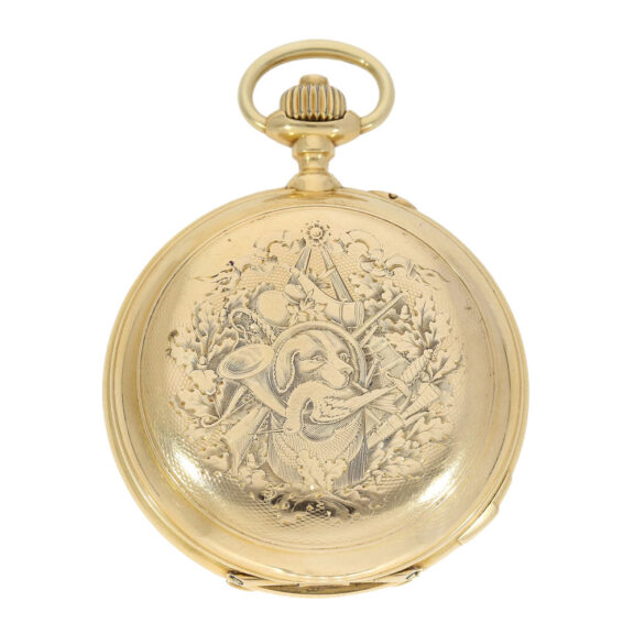 Swiss 18k gold watch with Grande & Petit Sonnerie Circa 1875