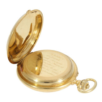 Swiss 18k gold watch with Grande & Petit Sonnerie Circa 1875