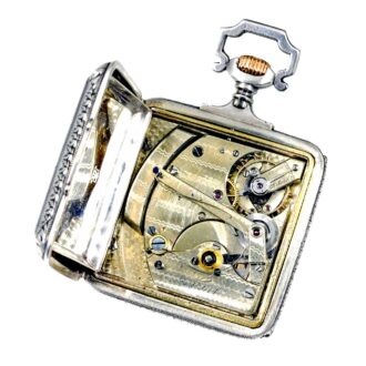 Austrian automatic winding square silver pocket watch Circa 1900
