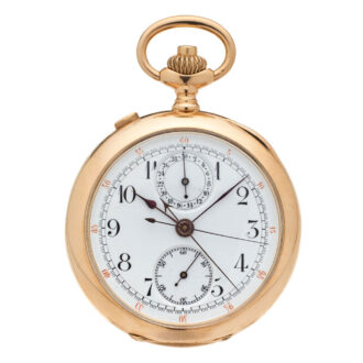 Swiss gold lever split-seconds chronograph with register Circa 1920