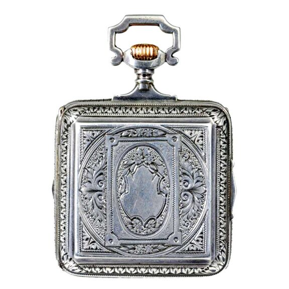 Austrian automatic winding square silver pocket watch Circa 1900 Austrian automatic winding square silver pocket watch Circa 1900