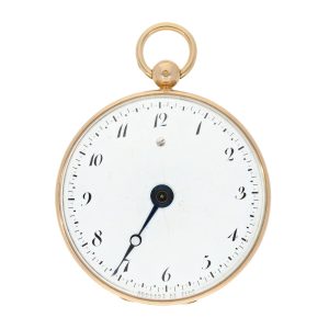 French gold open faced cylinder pocket watch Circa 1805