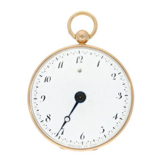 French gold open faced cylinder pocket watch Circa 1805