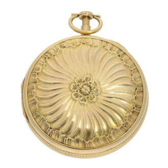 French gold skeletonized repeating verge watch Circa 1820 French gold skeletonized repeating verge watch Circa 1820
