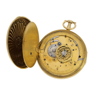French gold skeletonized repeating verge watch Circa 1820 French gold skeletonized repeating verge watch Circa 1820