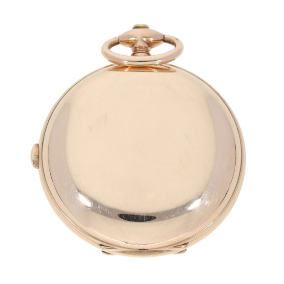 Swiss gold hunting cased repeater with self striking Circa 1820 Swiss gold hunting cased repeater with self striking Circa 1820