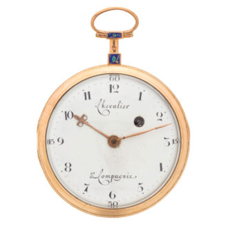 Fine Swiss 18 carat gold and enamel pocket watch Circa 1800