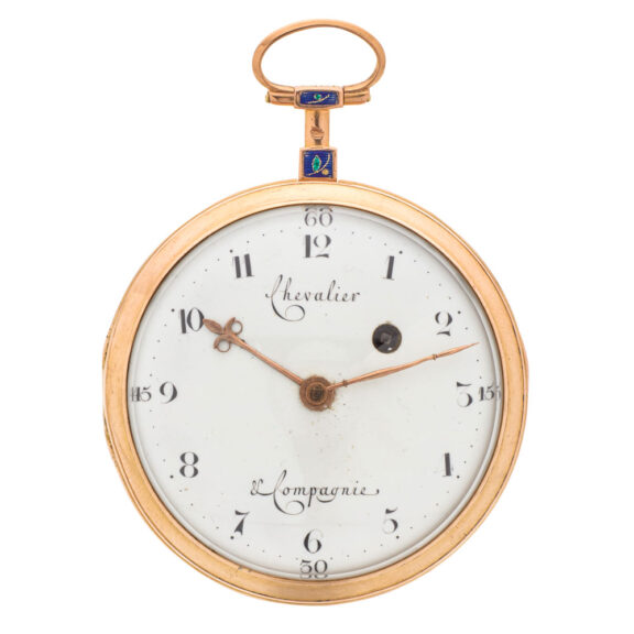 Fine Swiss 18 carat gold and enamel pocket watch Circa 1800 Fine Swiss 18 carat gold and enamel pocket watch Circa 1800
