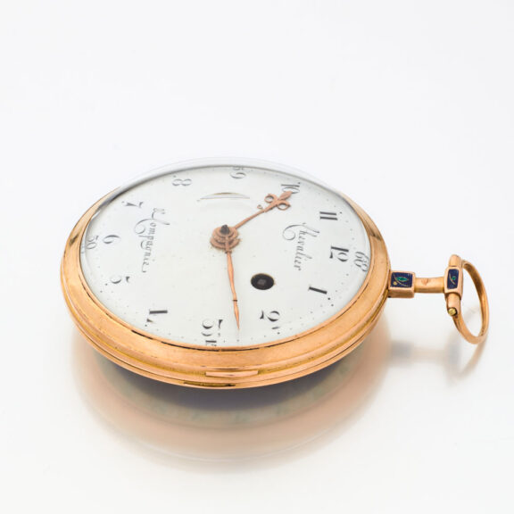 Fine Swiss 18 carat gold and enamel pocket watch Circa 1800 Fine Swiss 18 carat gold and enamel pocket watch Circa 1800