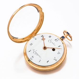 Fine Swiss 18 carat gold and enamel pocket watch Circa 1800