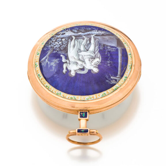 Fine Swiss 18 carat gold and enamel pocket watch Circa 1800 Fine Swiss 18 carat gold and enamel pocket watch Circa 1800
