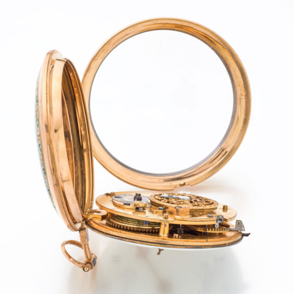 Fine Swiss 18 carat gold and enamel pocket watch Circa 1800 Fine Swiss 18 carat gold and enamel pocket watch Circa 1800