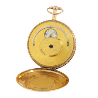 Swiss gold verge repeater with enamel painting Circa 1820 Swiss gold verge repeater with enamel painting Circa 1820