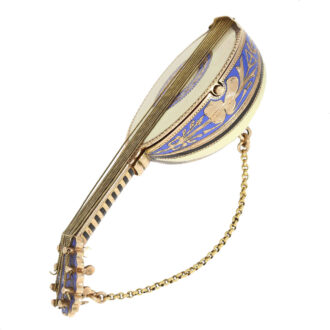 French enamelled gold mandolin form watch Circa 1830