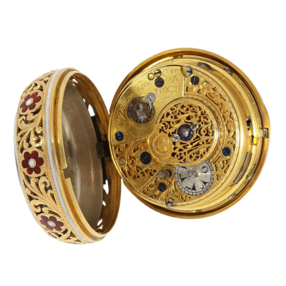 English gold/enamel pair case "Ottoman" design Circa 1815 English gold/enamel pair case "Ottoman" design Circa 1815