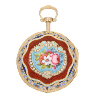 English gold/enamel watch with oriental pearls Circa 1795