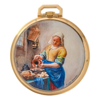 nique gold hand-enamelled watch by Patek Philippe Circa 1968