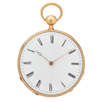Very rare French enamel watch with quarter repeater Circa 1835