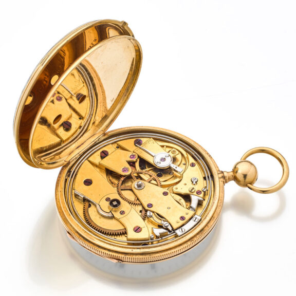 Very rare French enamel watch with quarter repeater Circa 1835 Very rare French enamel watch with quarter repeater Circa 1835