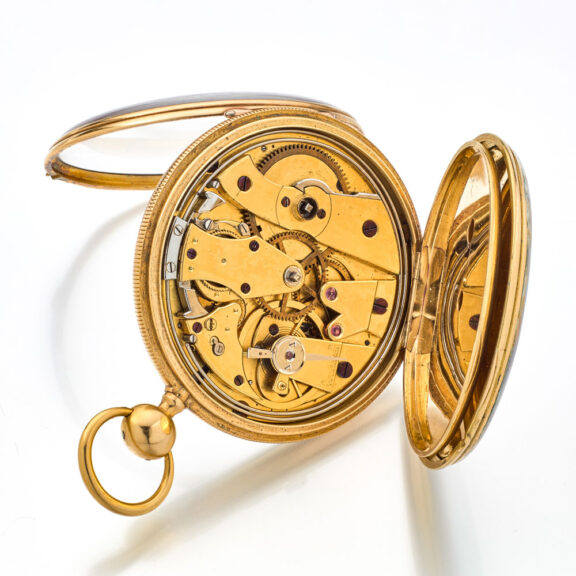 Very rare French enamel watch with quarter repeater Circa 1835 Very rare French enamel watch with quarter repeater Circa 1835